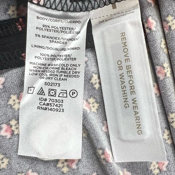 Loft Ann Taylor Key Hole Cutout Dress Mini Florals Long Sleeve Career Size 8 - Picture 9 of 10